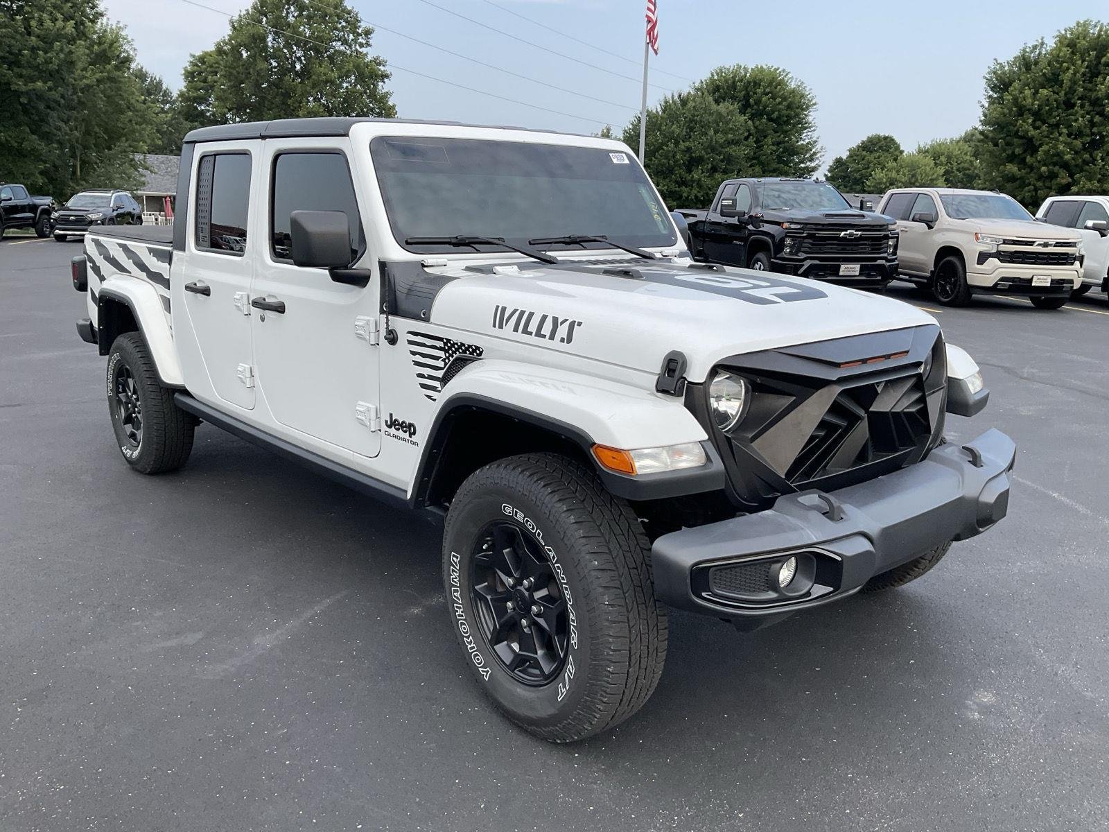Used 2022 Bright White Clearcoat Jeep Willys image 3