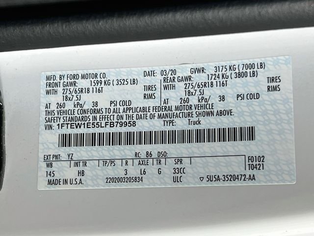 Used 2020 White Ford Lariat image 31