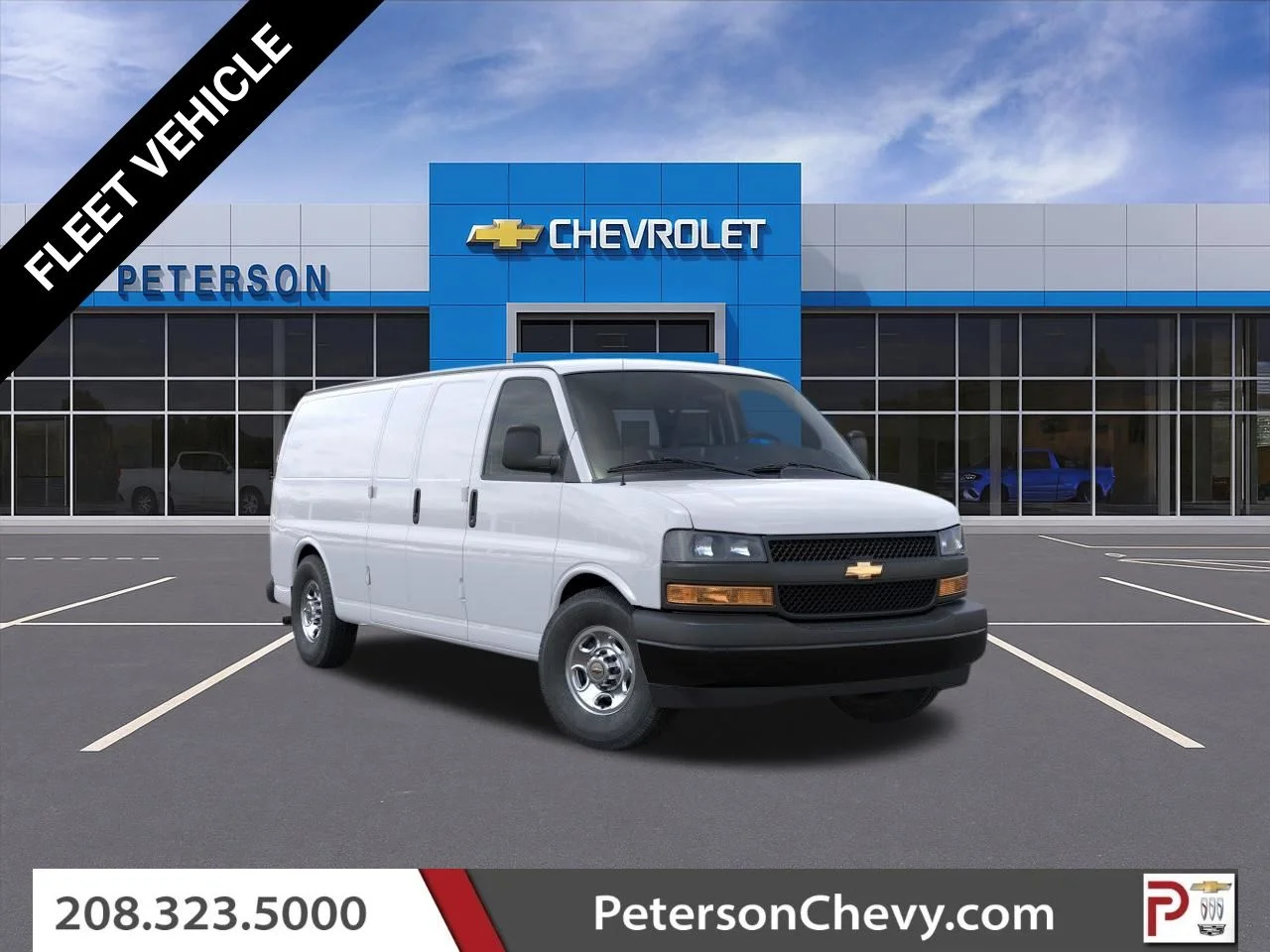 New 2026 White Chevrolet Work Van image 1