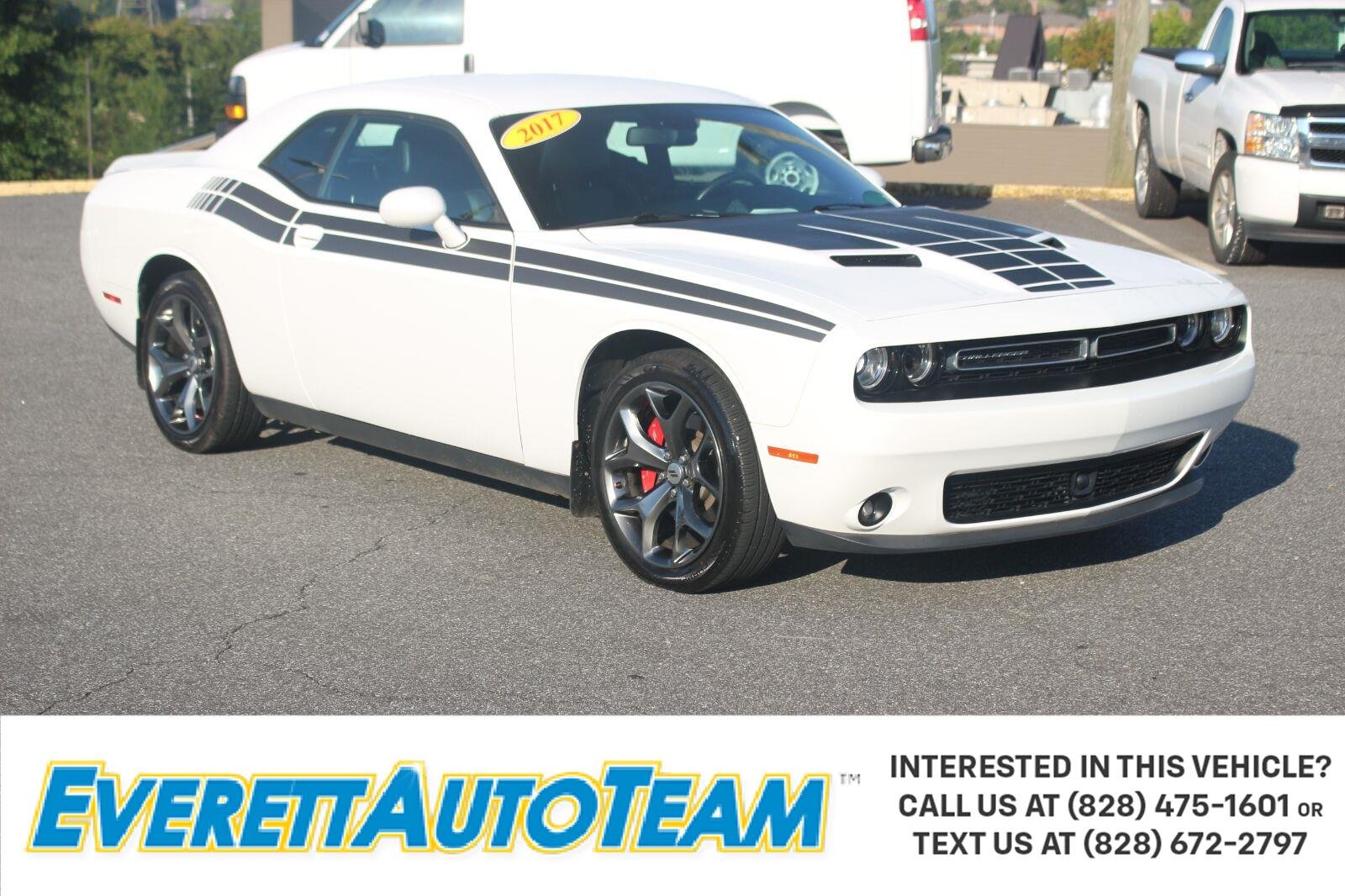 White 2017 Dodge Challenger Coupe Rear-Wheel Drive 