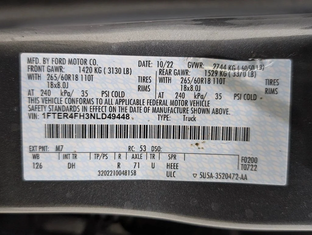 Certified Used 2022 Carbonized Gray Metallic Ford Lariat image 9