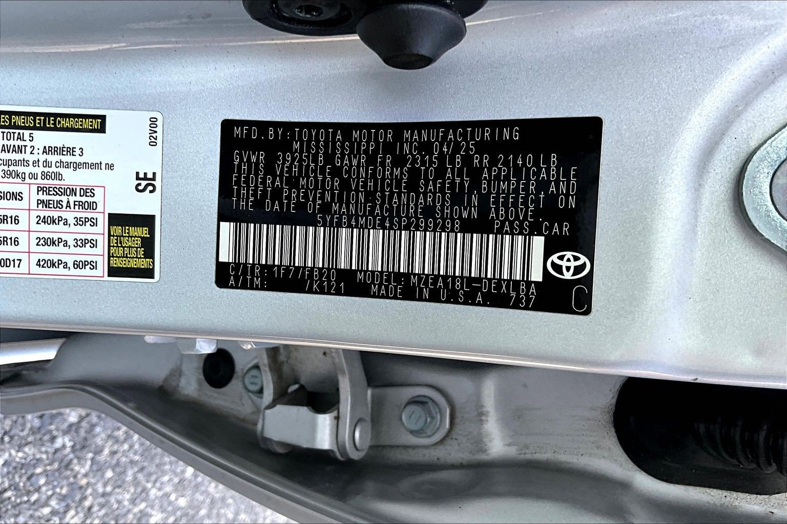 Used 2025 Silver Toyota LE image 14