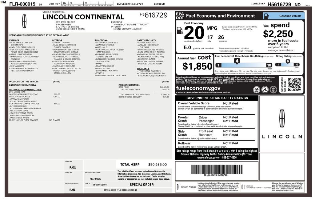 Used 2017 White Lincoln Select image 6