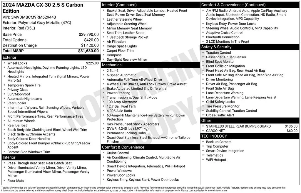 Used 2024 Gray Mazda 2.5 S Carbon Edition image 17