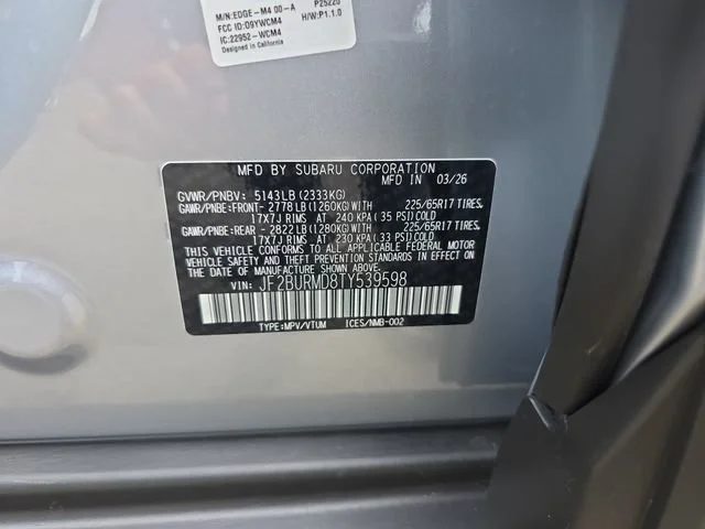 New 2026 Ice Silver Metallic Subaru Wilderness image 20