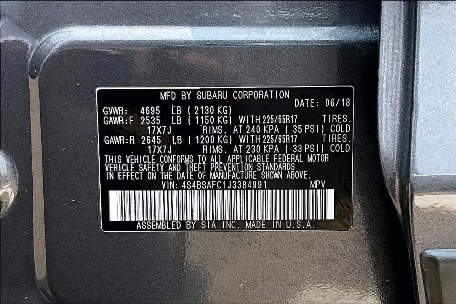 Used 2018 Magnetite Gray Metallic Subaru Premium image 36