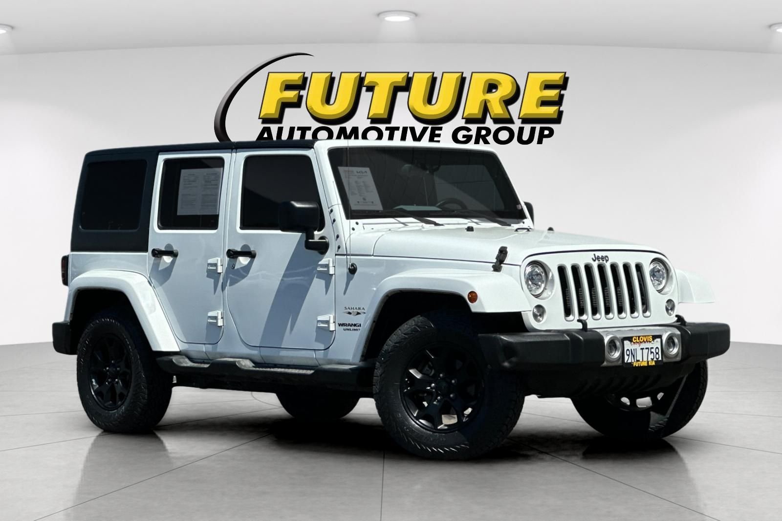 Used 2017 White Jeep Unlimited Sahara image 2