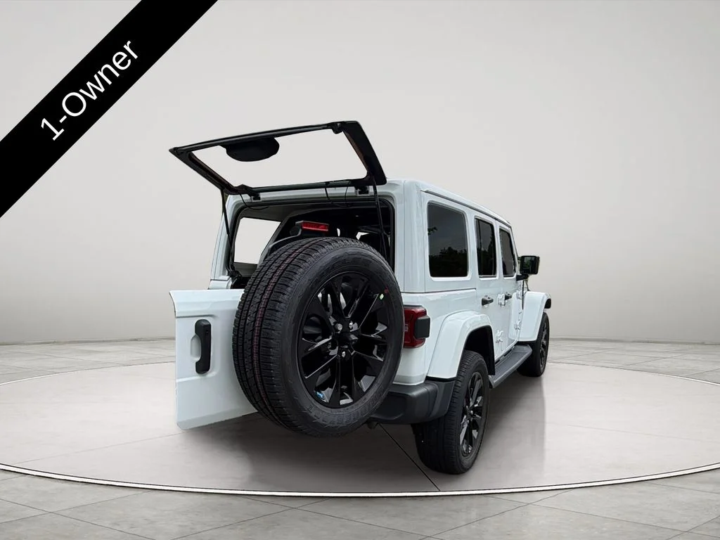 Used 2023 Bright White Clearcoat Jeep Sahara 4xe image 13