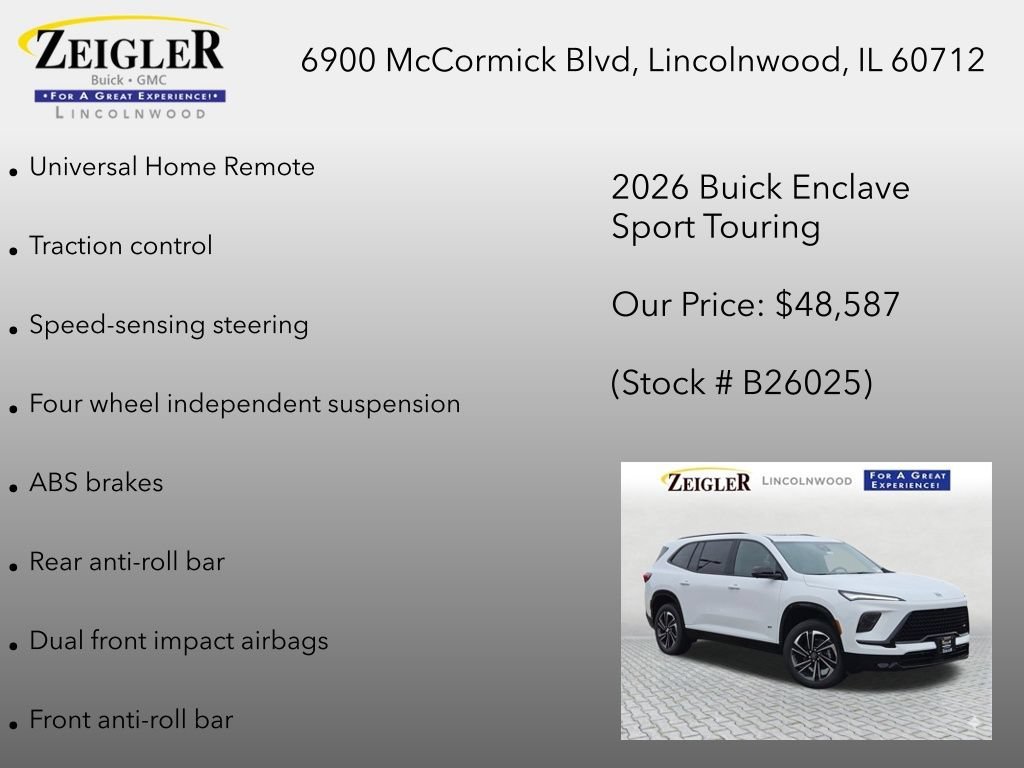 New 2026 Summit White Buick Sport Touring image 24