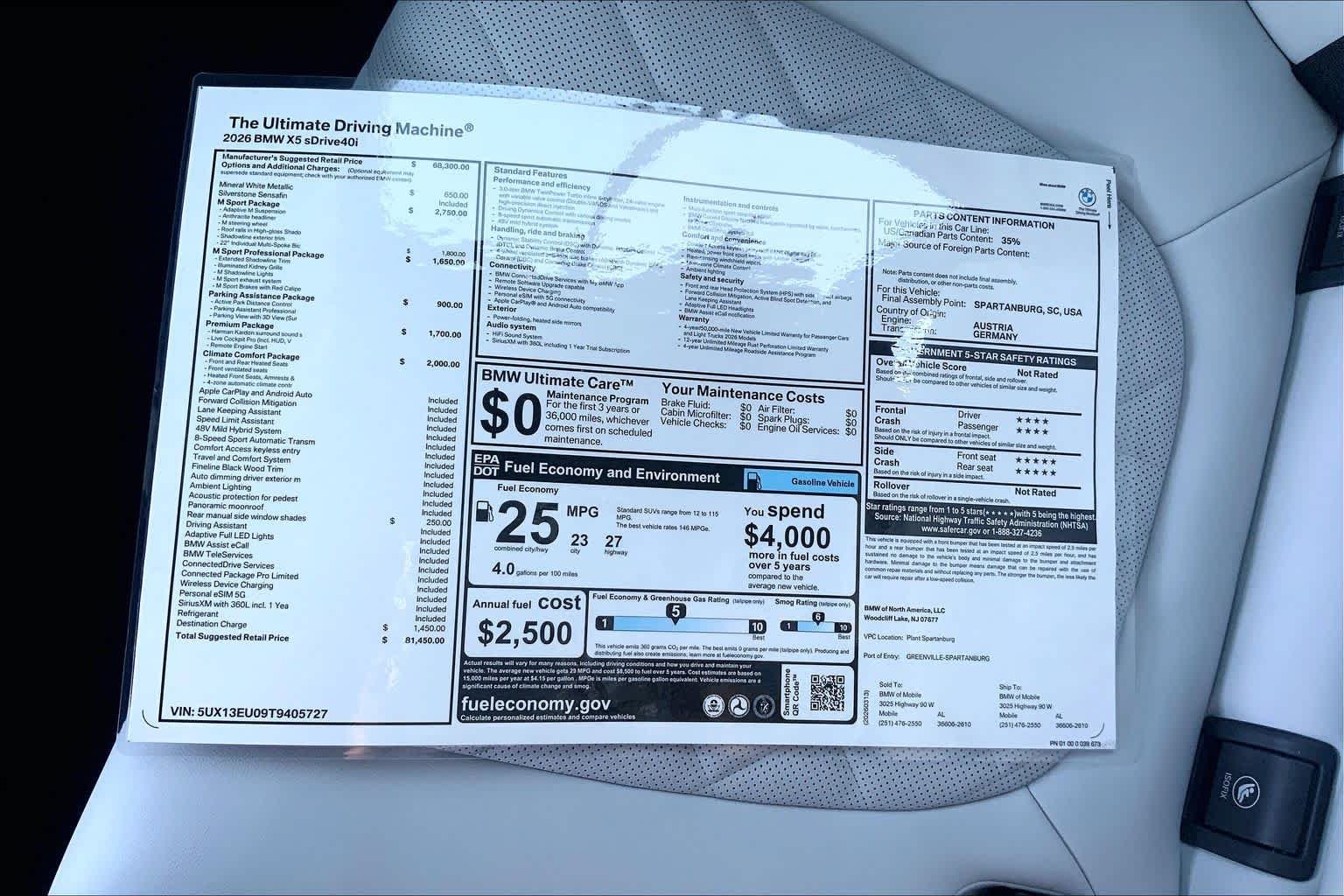New 2026 Mineral White Metallic BMW sDrive40i image 20