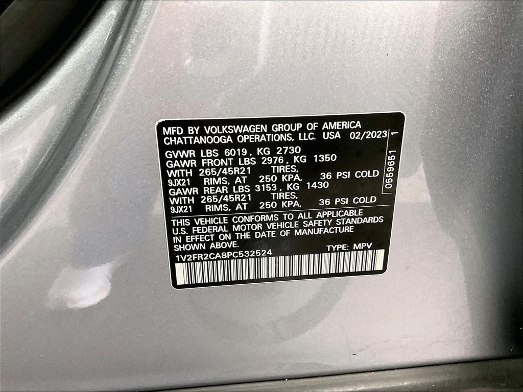 Used 2023 Silver Volkswagen 3.6L V6 SEL Premium R-Line image 34