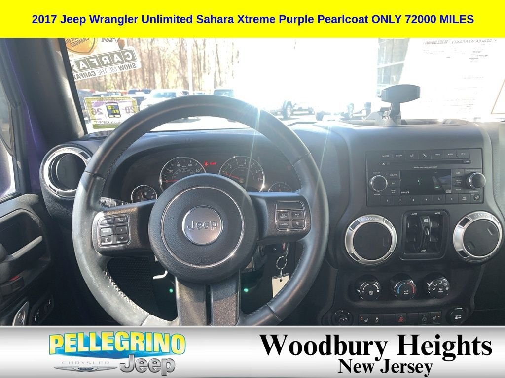 Certified 2017 Jeep Wrangler Unlimited Sahara with VIN 1C4BJWEG4HL594455 for sale in Woodbury Heights, NJ