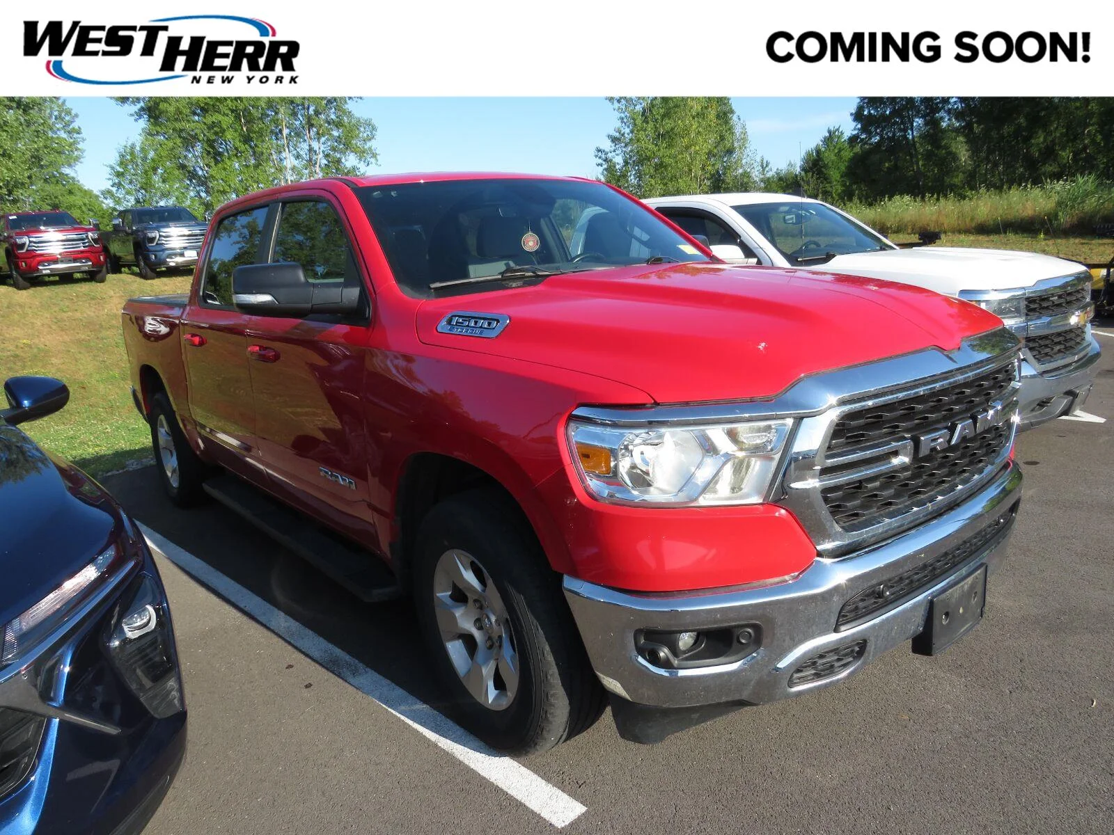 Used 2022 Flame Red Clearcoat Ram Big Horn image 1
