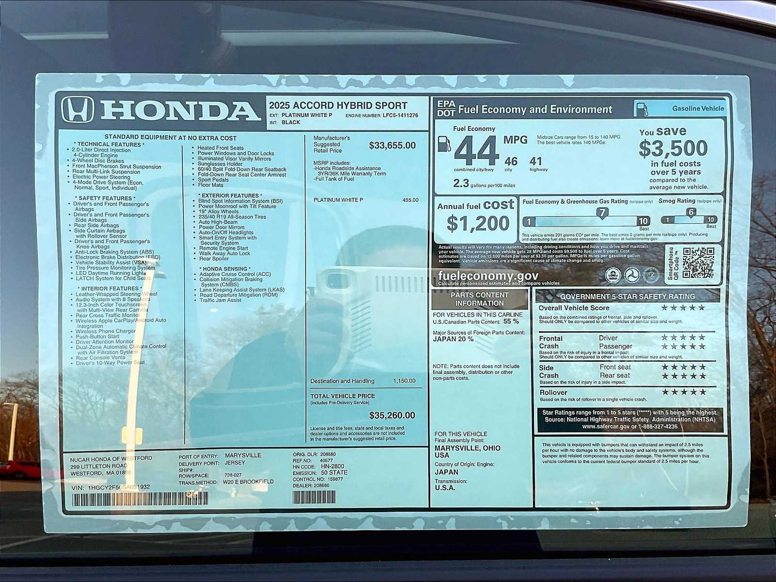 2025 Honda Accord Hybrid Sport - Photo 17