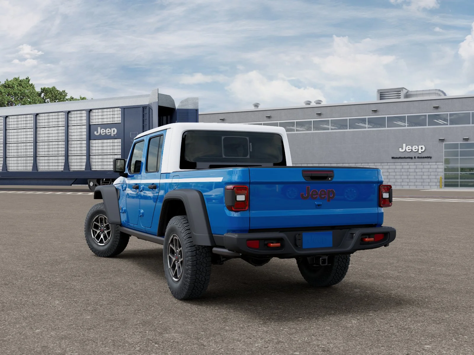 New 2026 Hydro Blue Pearl-Coat Exterior Paint Jeep Rubicon image 3