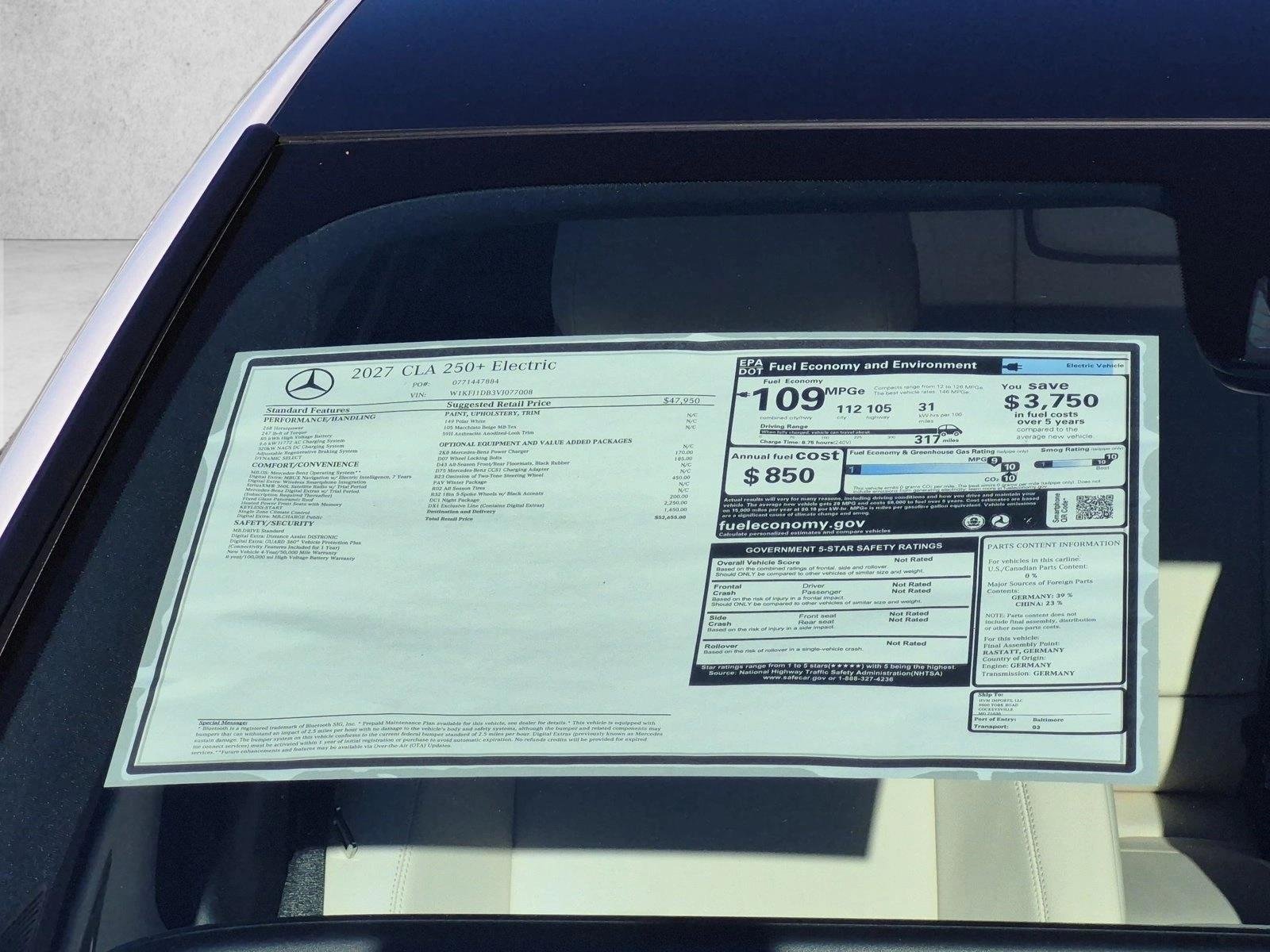 New 2027 Polar White Mercedes-Benz CLA250+ image 18