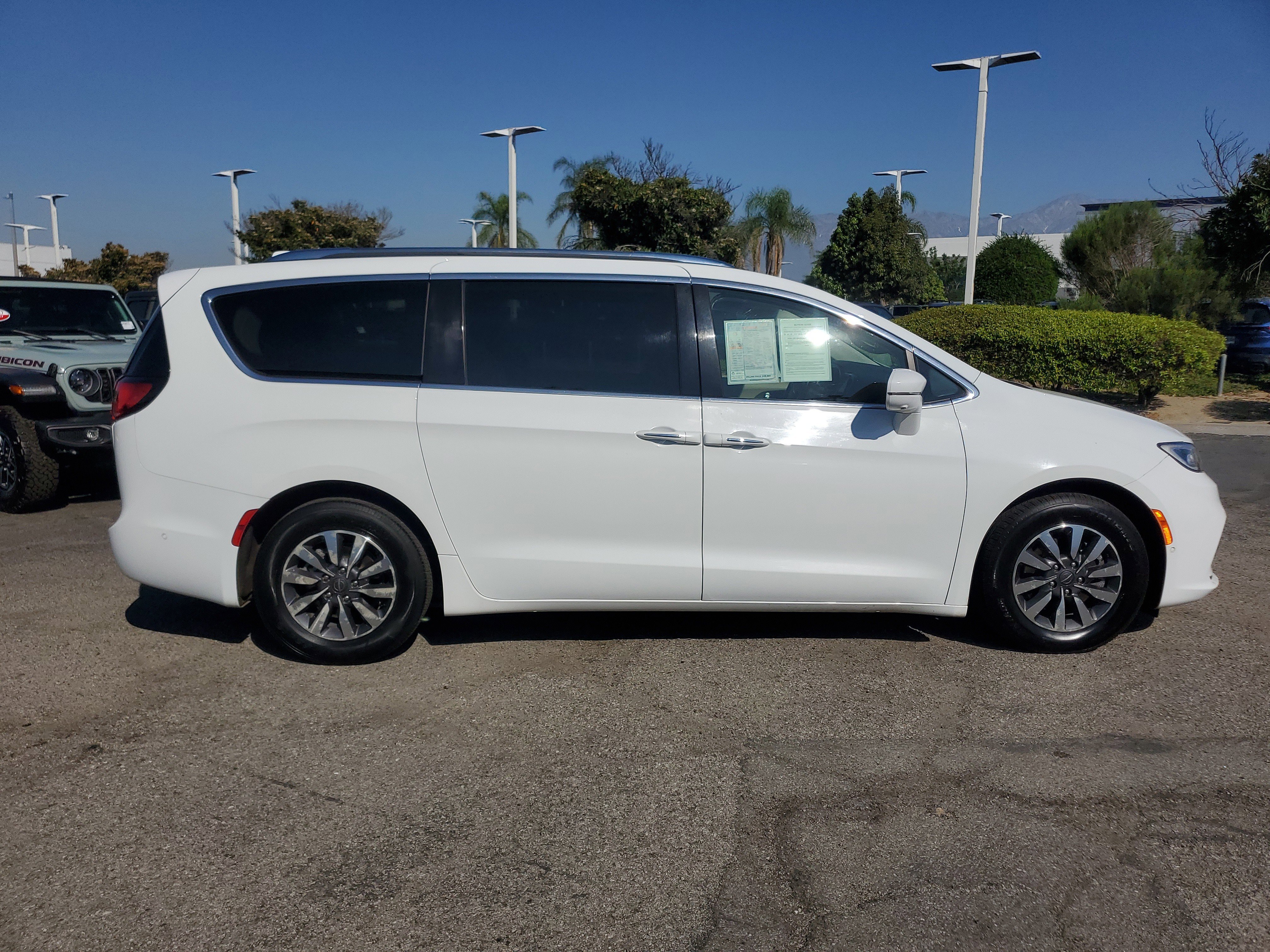 Certified 2021 Chrysler Pacifica Hybrid Touring L with VIN 2C4RC1L73MR596410 for sale in Fontana, CA