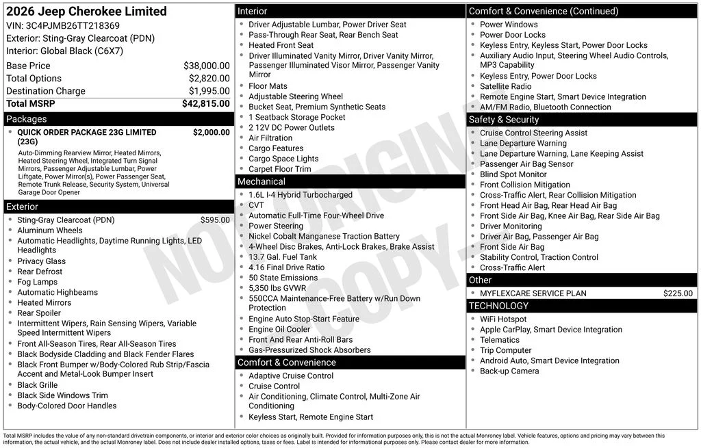 New 2026 Sting-Gray Clear-Coat Exterior Paint Jeep Limited image 7