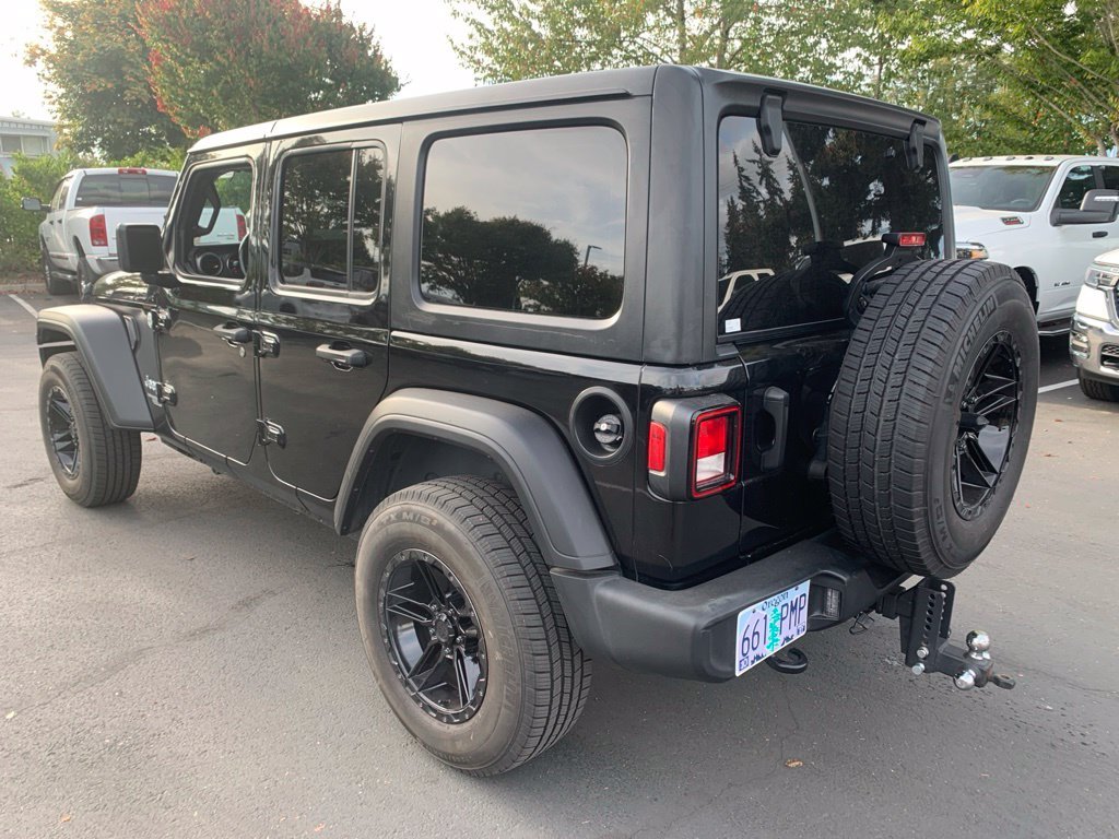 Used 2021 Black Clearcoat Jeep Unlimited Sport S image 2