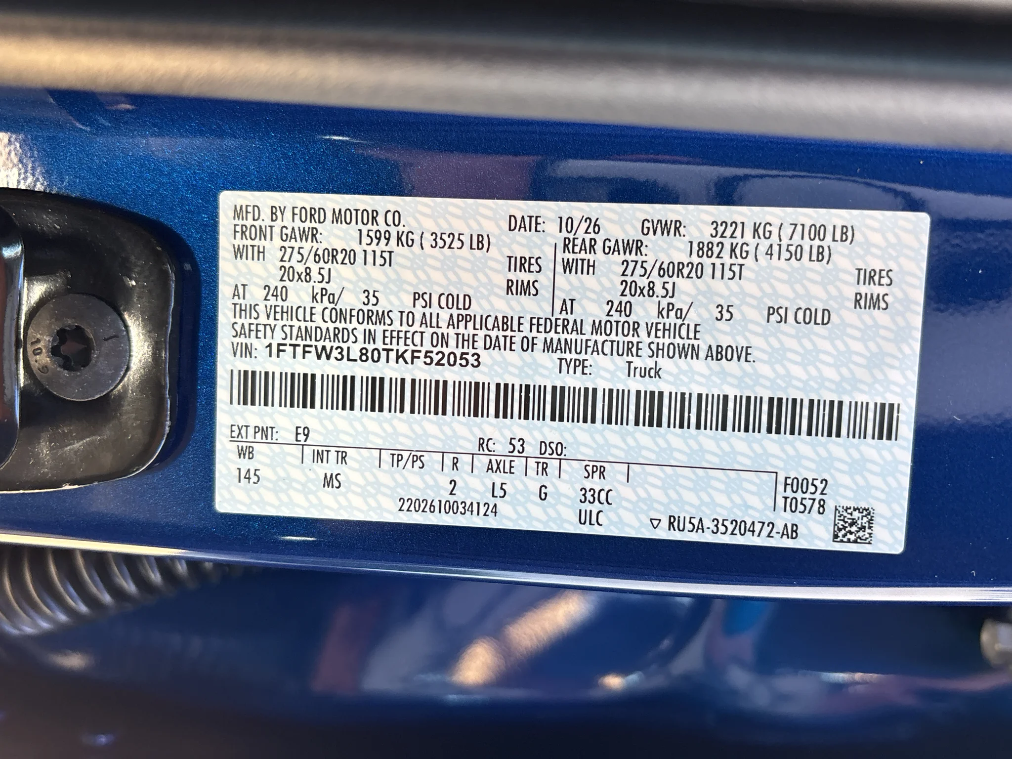 New 2026 Argon Blue Metallic Ford XLT image 27