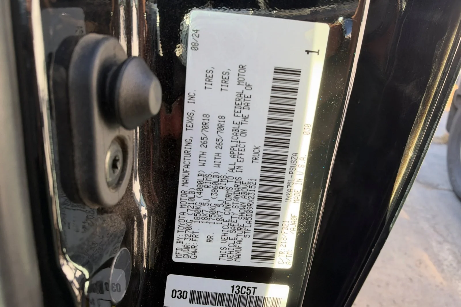 Used 2024 Black Toyota SR5 image 3