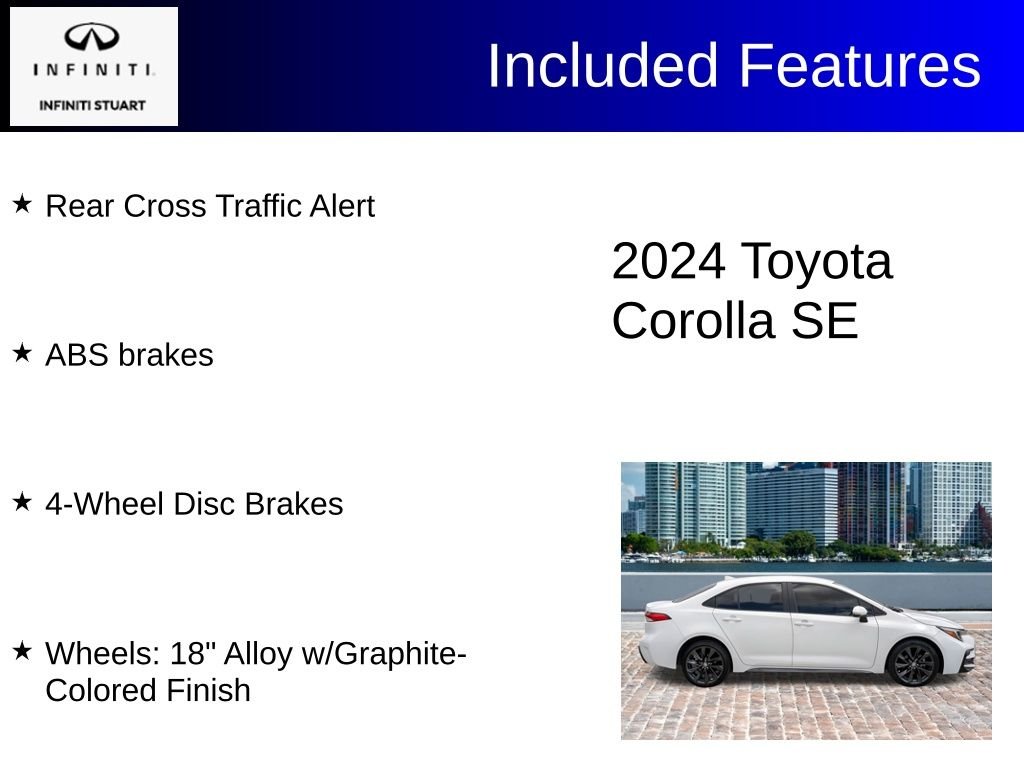 Used 2024 White Toyota SE image 3