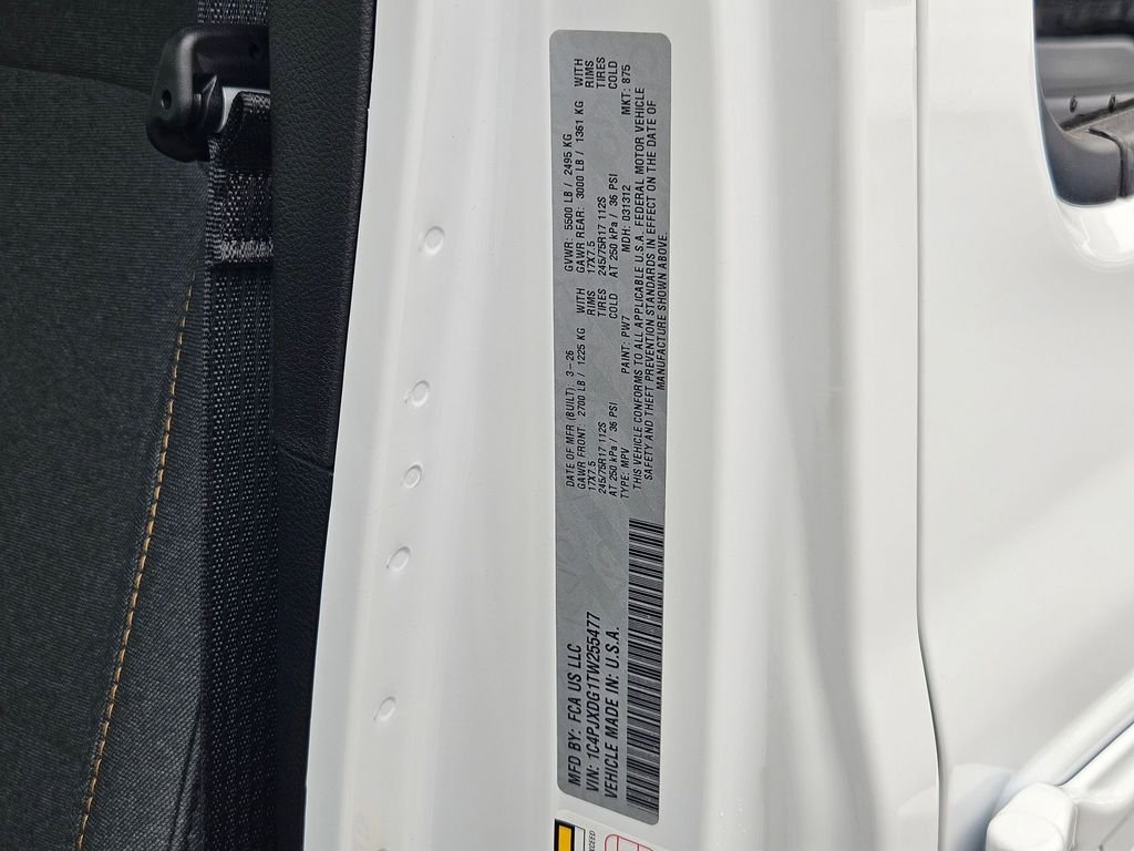 New 2026 Bright White Clear-Coat Exterior Paint Jeep Sport S image 28