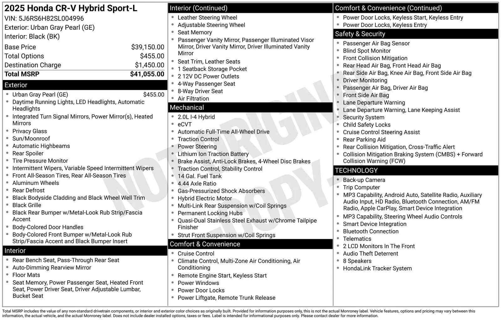 Certified Used 2025 Gray Honda Sport-L image 10