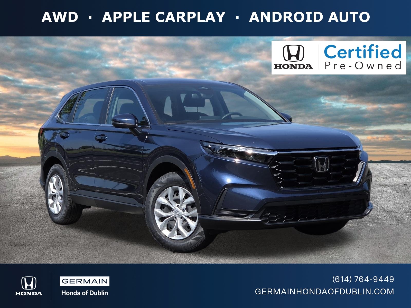 Certified Used 2024 Canyon River Blue Metallic Honda LX image 1