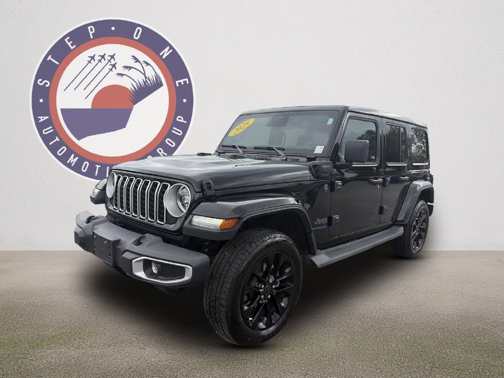 Used 2025 Black Jeep Sahara 4xe image 2