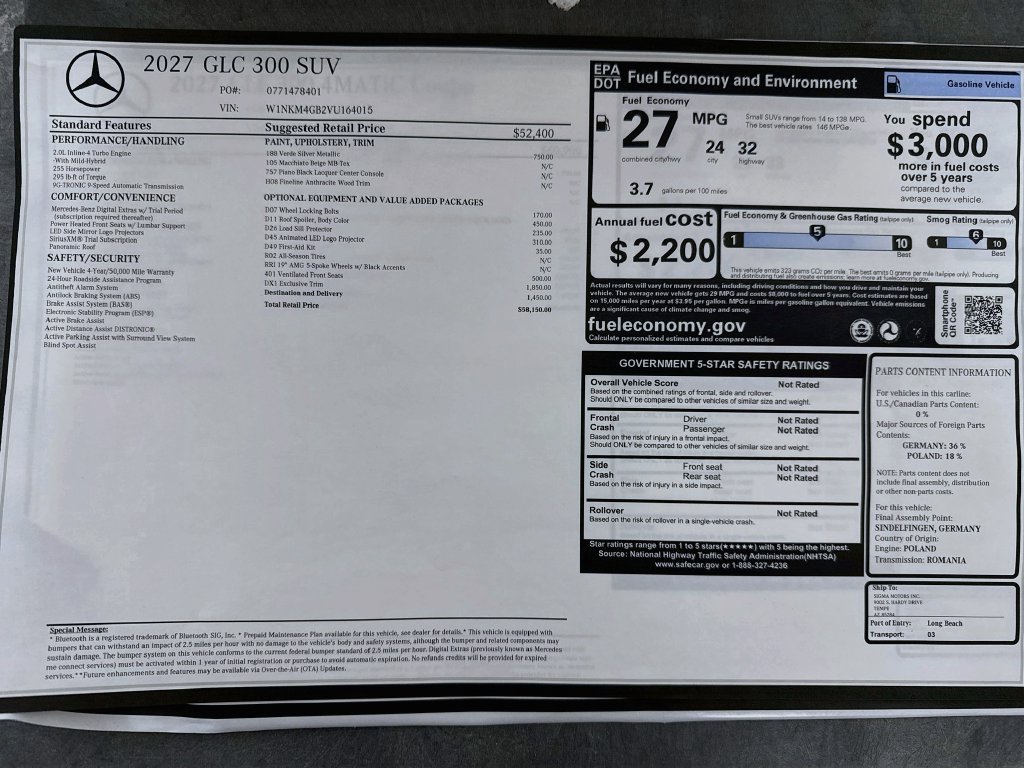 New 2027 Verde Silver Metallic Mercedes-Benz GLC 300 image 9