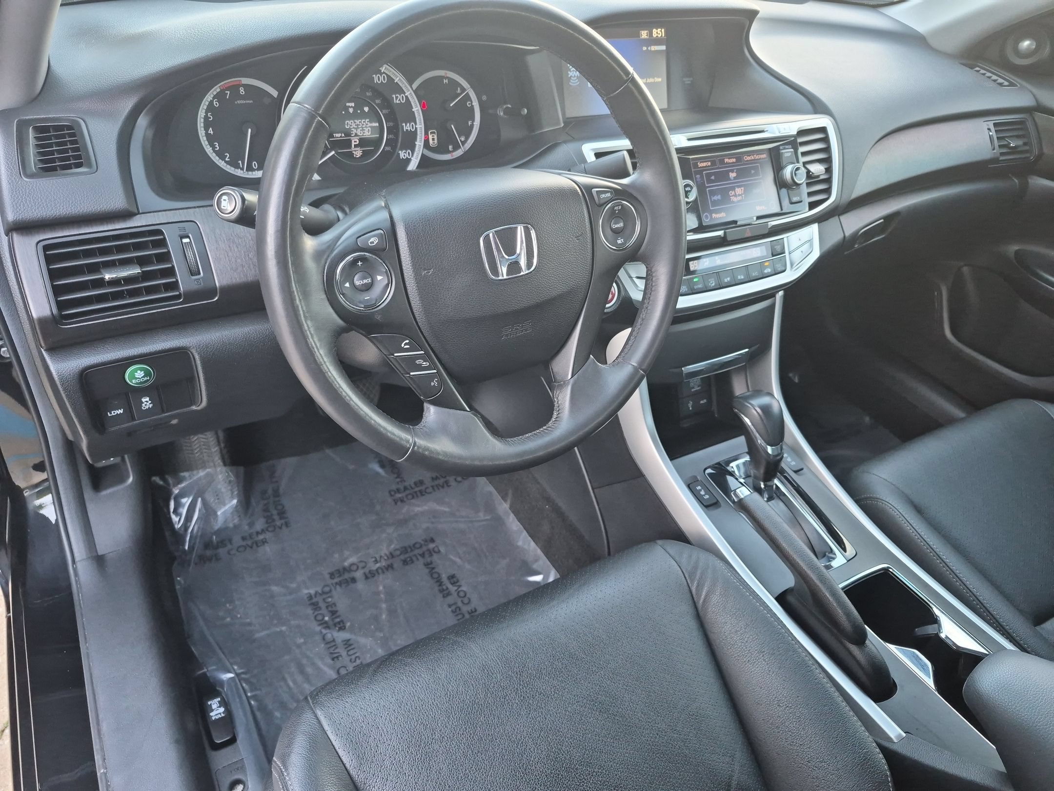 Used 2013 Crystal Black Pearl Honda EX-L Sedan image 10