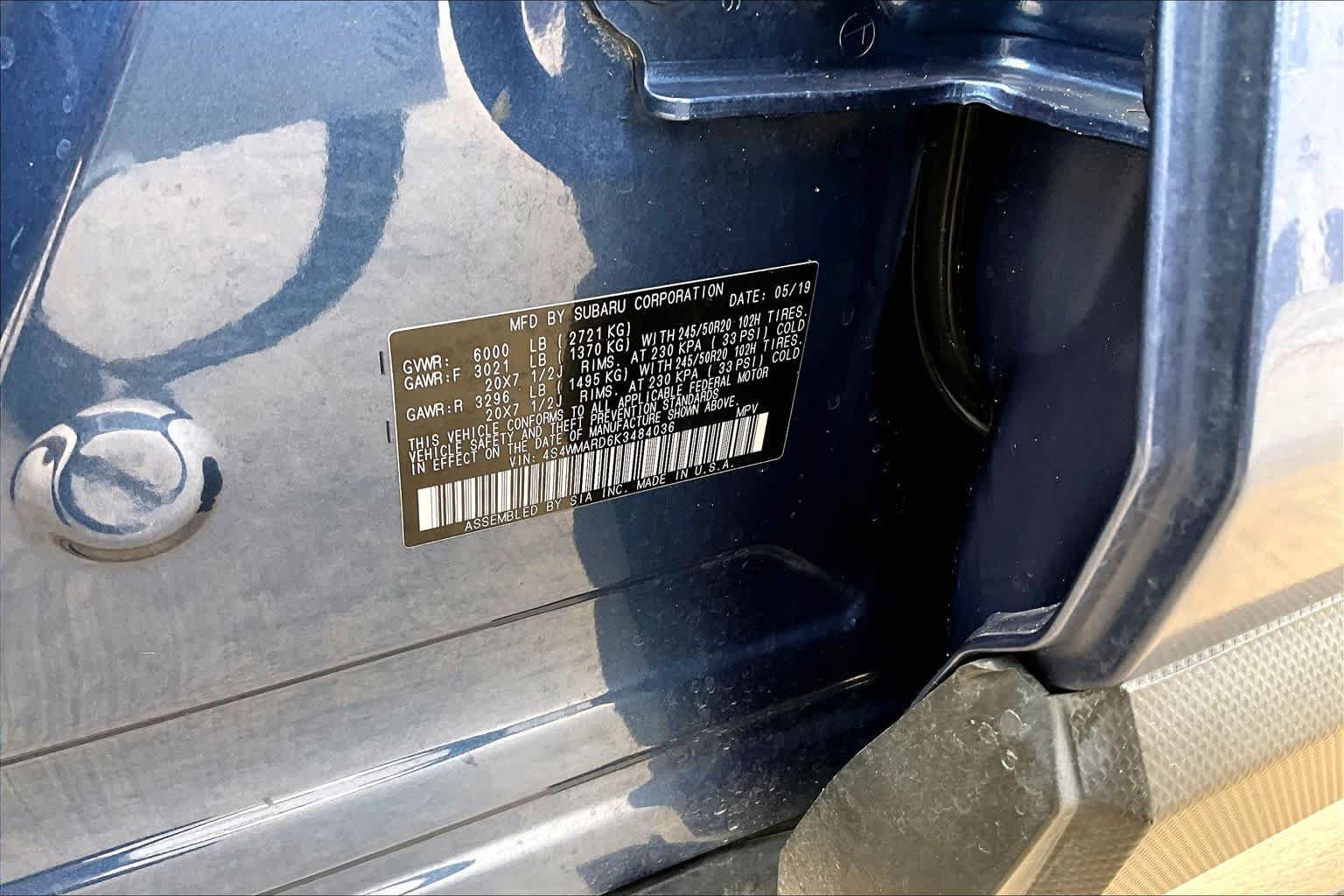 Used 2019 Abyss Blue Pearl Subaru Touring image 33