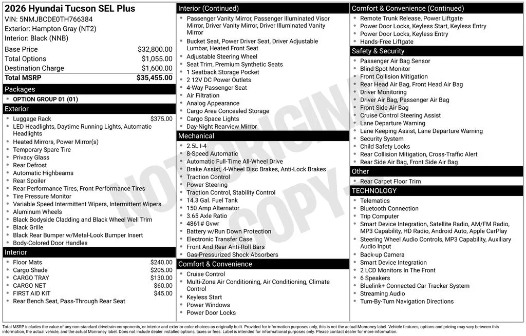 New 2026 Gray Hyundai SEL Plus image 22