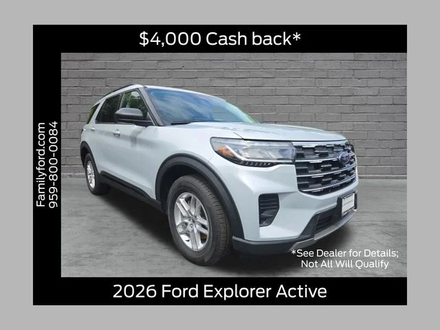 New 2026 Space White Metallic Ford Active image 1