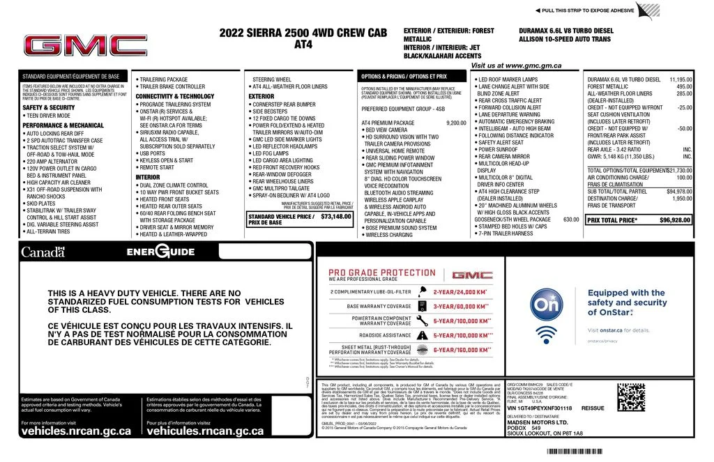 Used 2022 Green GMC AT4 image 3
