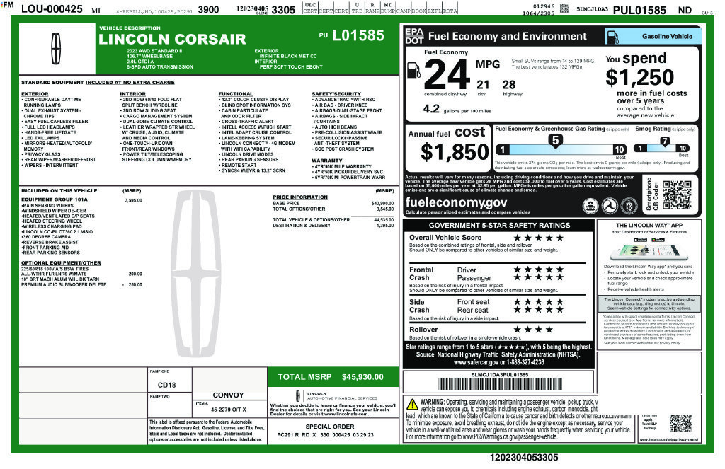 Used 2023 Black Lincoln Standard image 28
