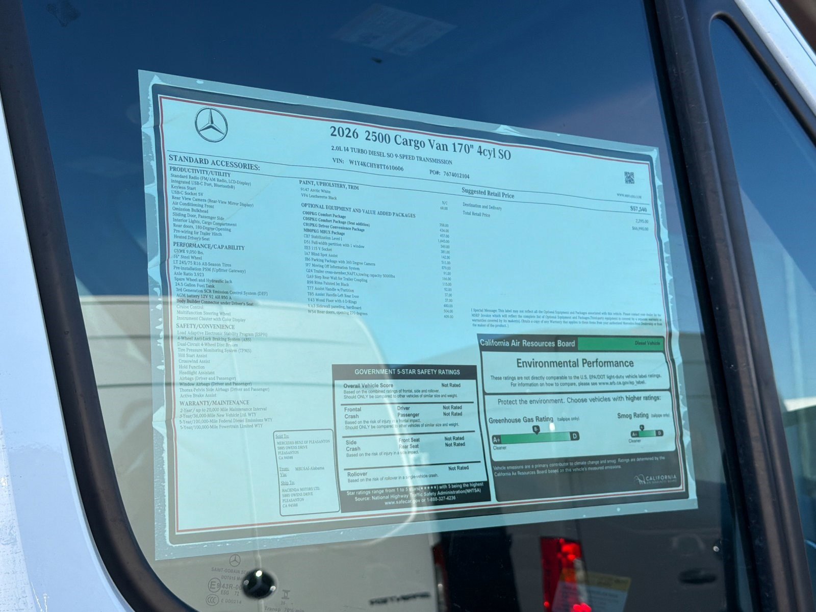 New 2026 Arctic White Mercedes-Benz 2500 High Roof SO Diesel 170 WB image 26