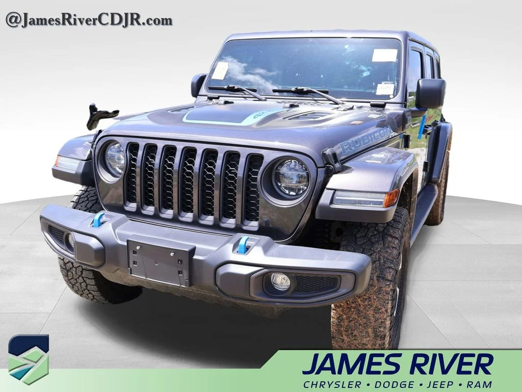 Used 2022 Gray Jeep Unlimited Rubicon 4xe image 3