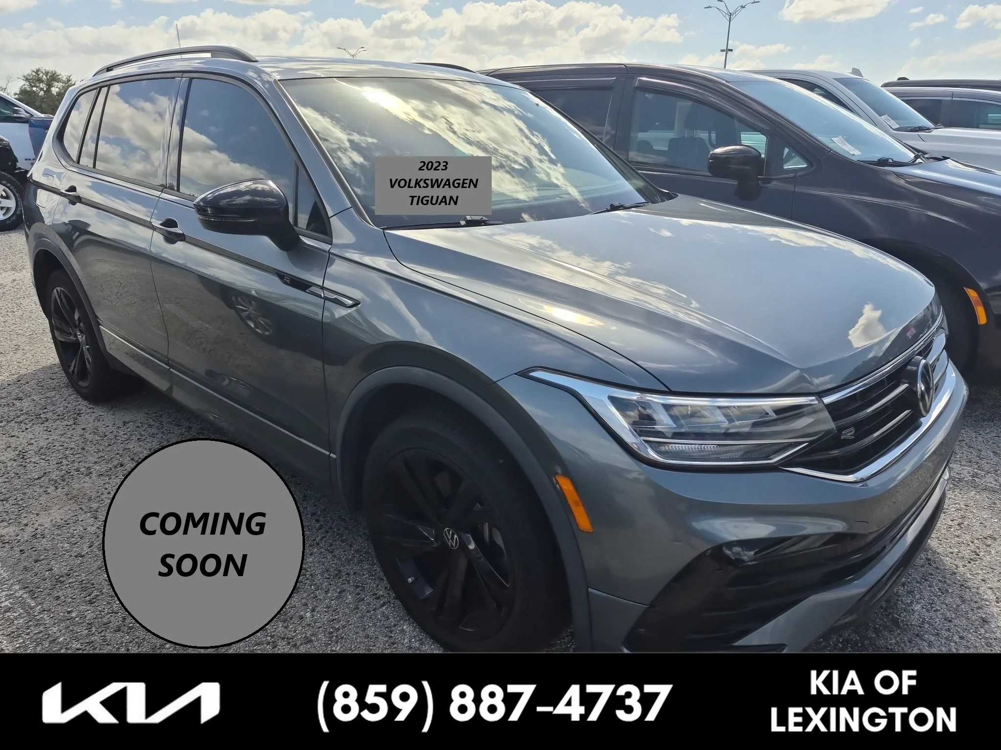Used 2023 Platinum Gray Metallic Volkswagen SE R-Line Black image 1