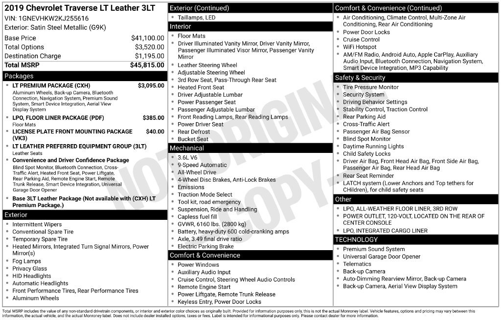 Used 2019 Gray Chevrolet 3LT image 6