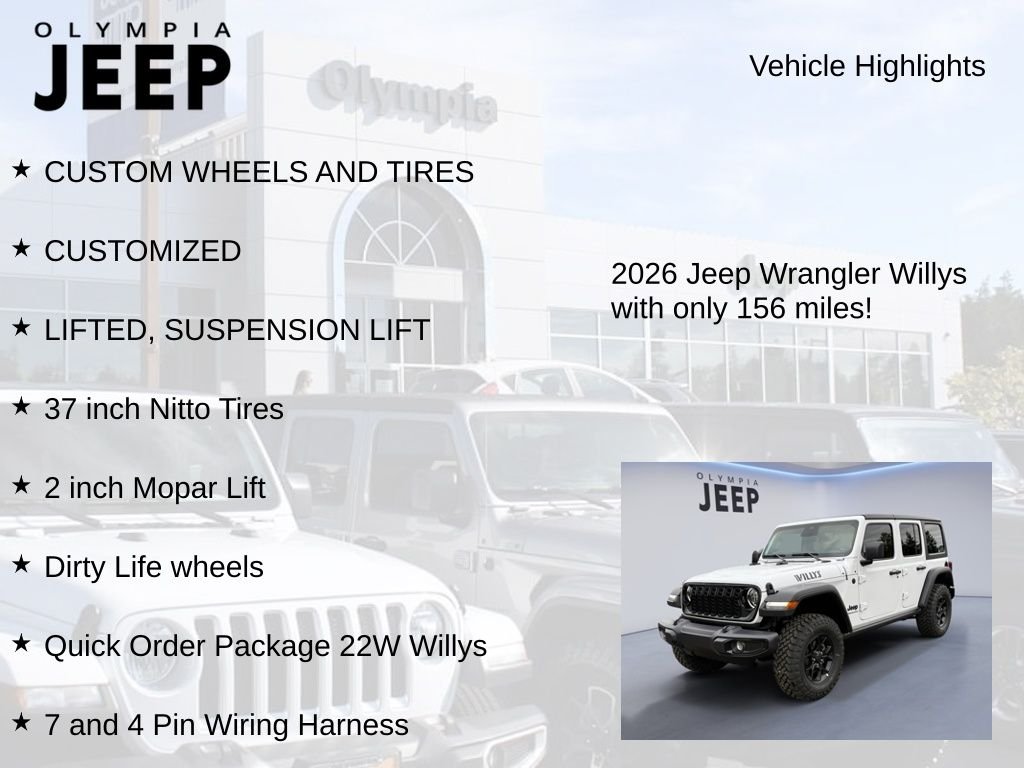 New 2026 Bright White Clear-Coat Exterior Paint Jeep Willys image 7