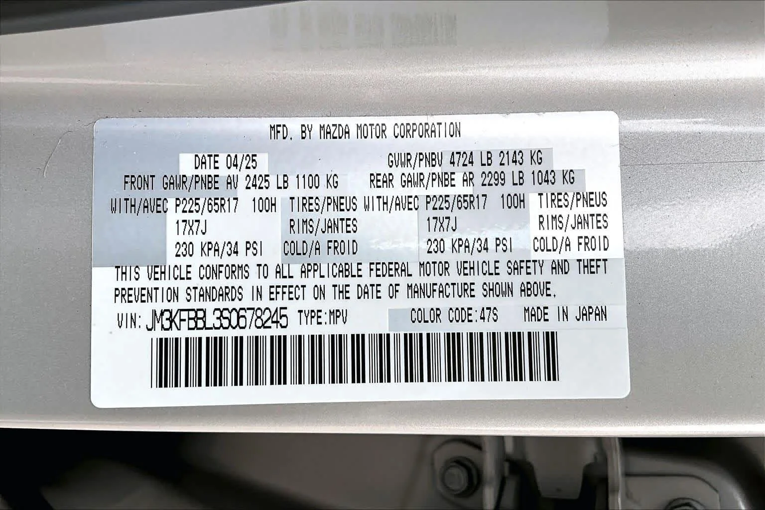 Used 2025 Platinum Quartz Metallic Mazda 2.5 S Select Package image 37