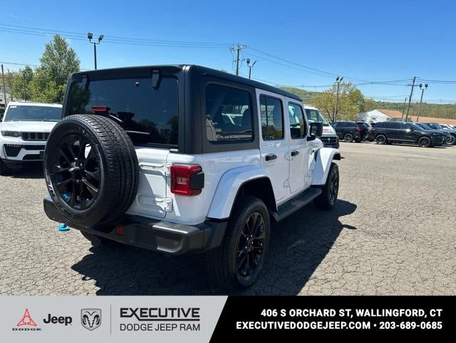 Used 2023 White Jeep Sahara 4xe image 3