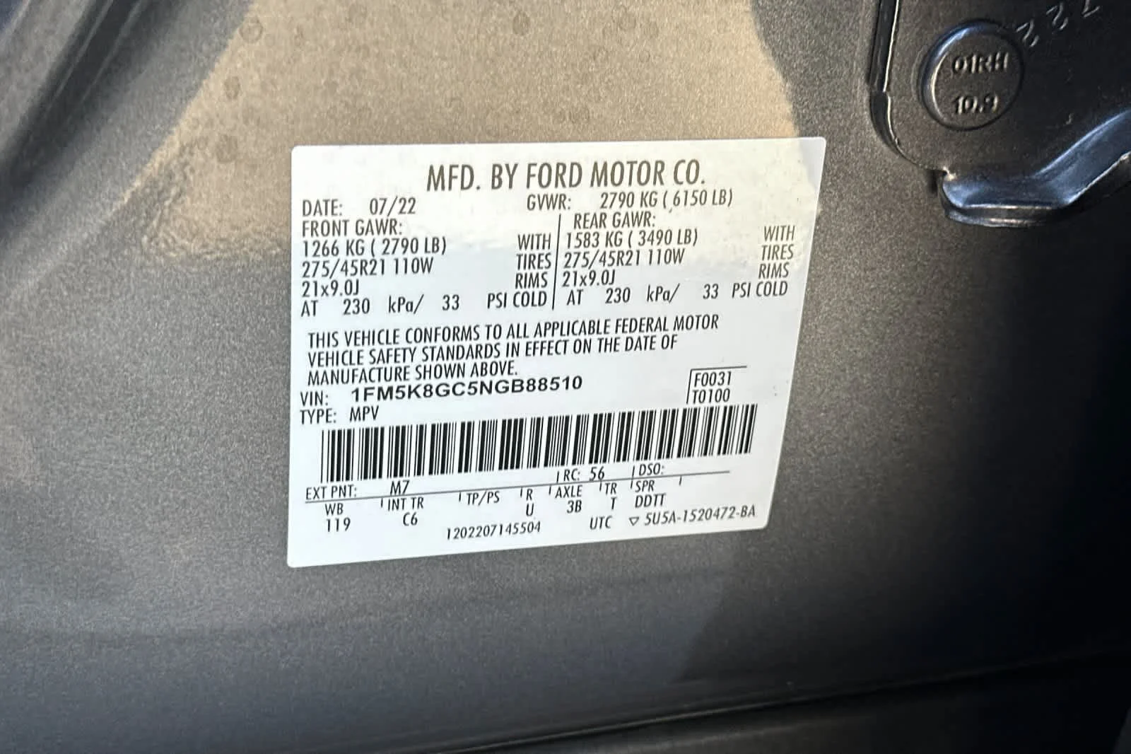 Certified Used 2022 Carbonized Gray Metallic Ford ST image 30