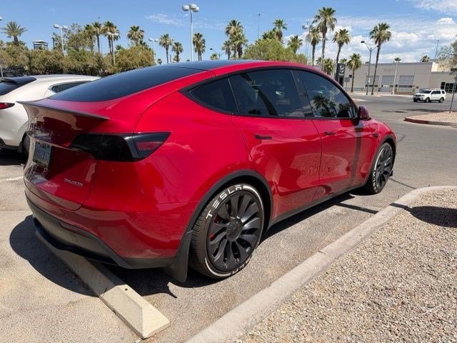 Used 2021 Red Multi-Coat Tesla Performance image 4