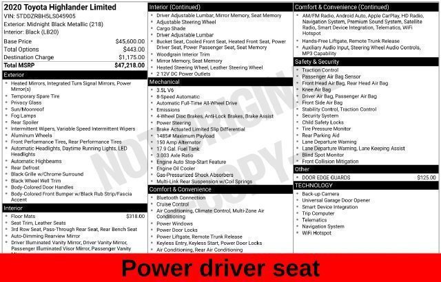 Used 2020 Black Toyota Limited image 22