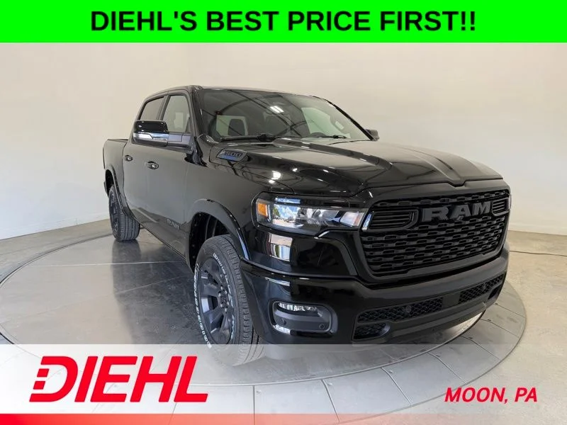 New 2026 Diamond Black Crystal Pearl-Coat Exterior Paint RAM Big Horn/Lone Star image 1