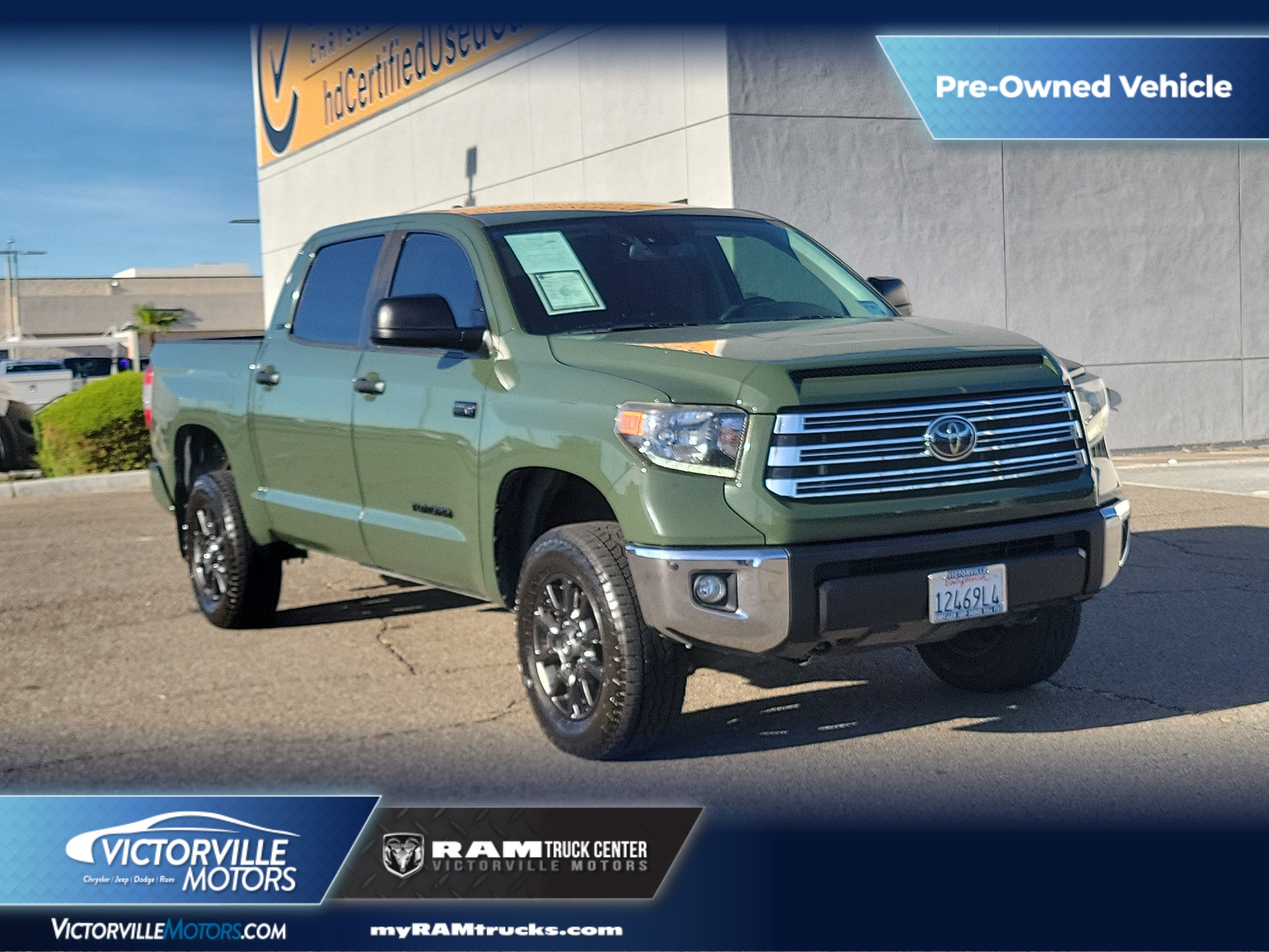 Green 2021 Toyota Tundra Pickup Truck Four-Wheel Drive 6-Speed Automatic
