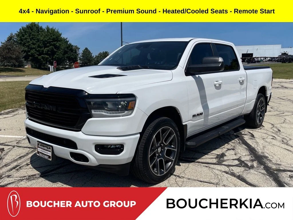Used 2021 Bright White Clearcoat Ram Sport image 1